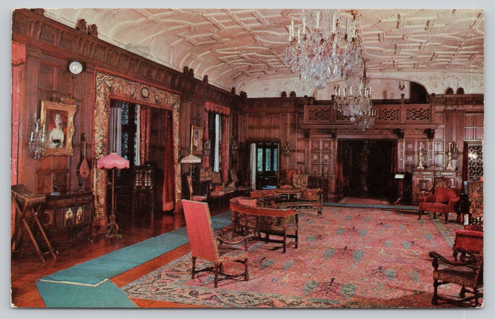 Postcard Stan Hywet Hall Interior Akron OH c 1964