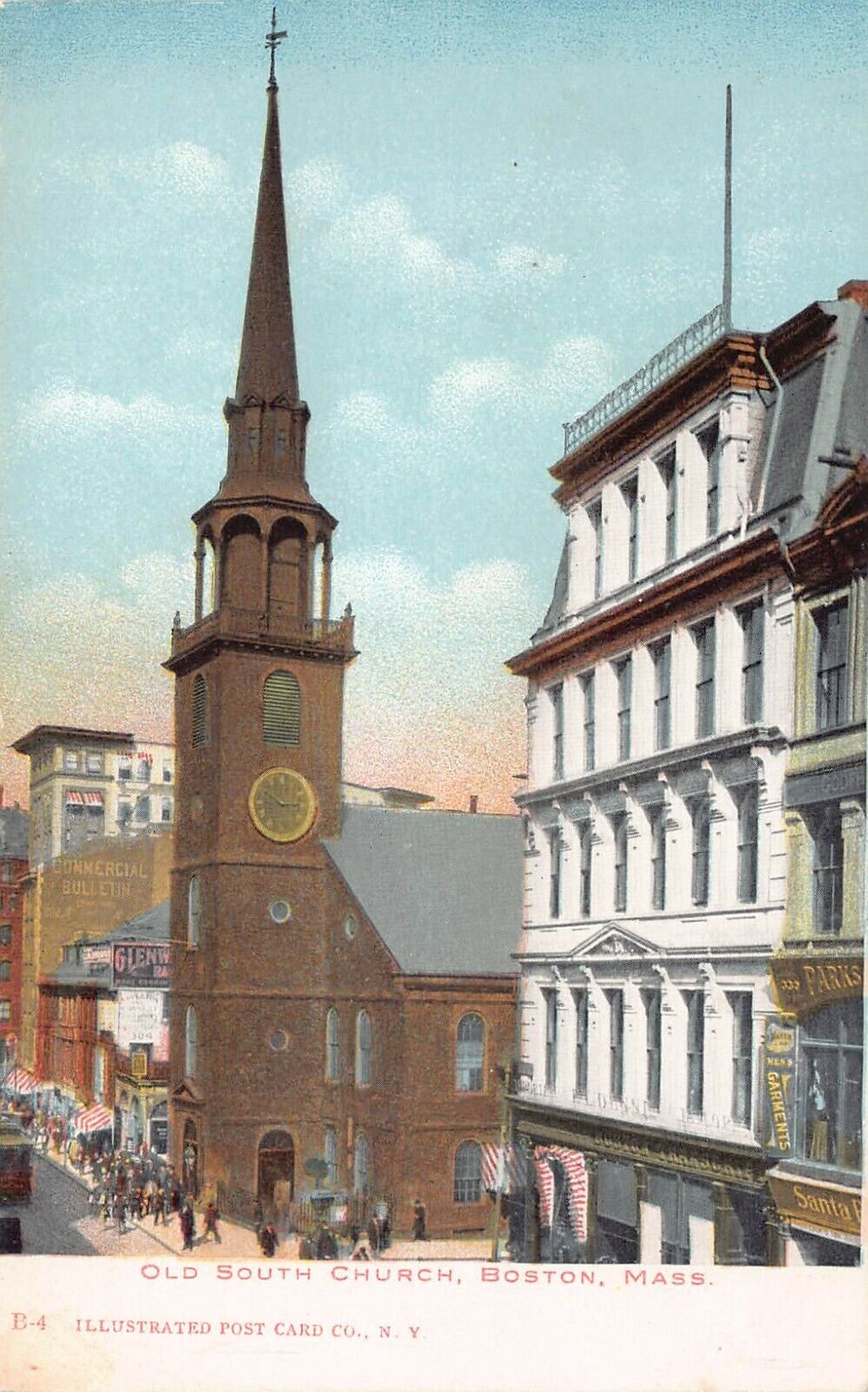 Old South Church, Boston, Massachusetts, Very Early Postcard, Unused