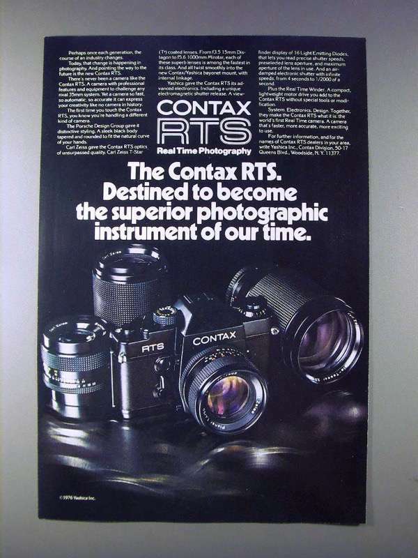 1976 Contax RTS Camera Ad - Superior Instrument