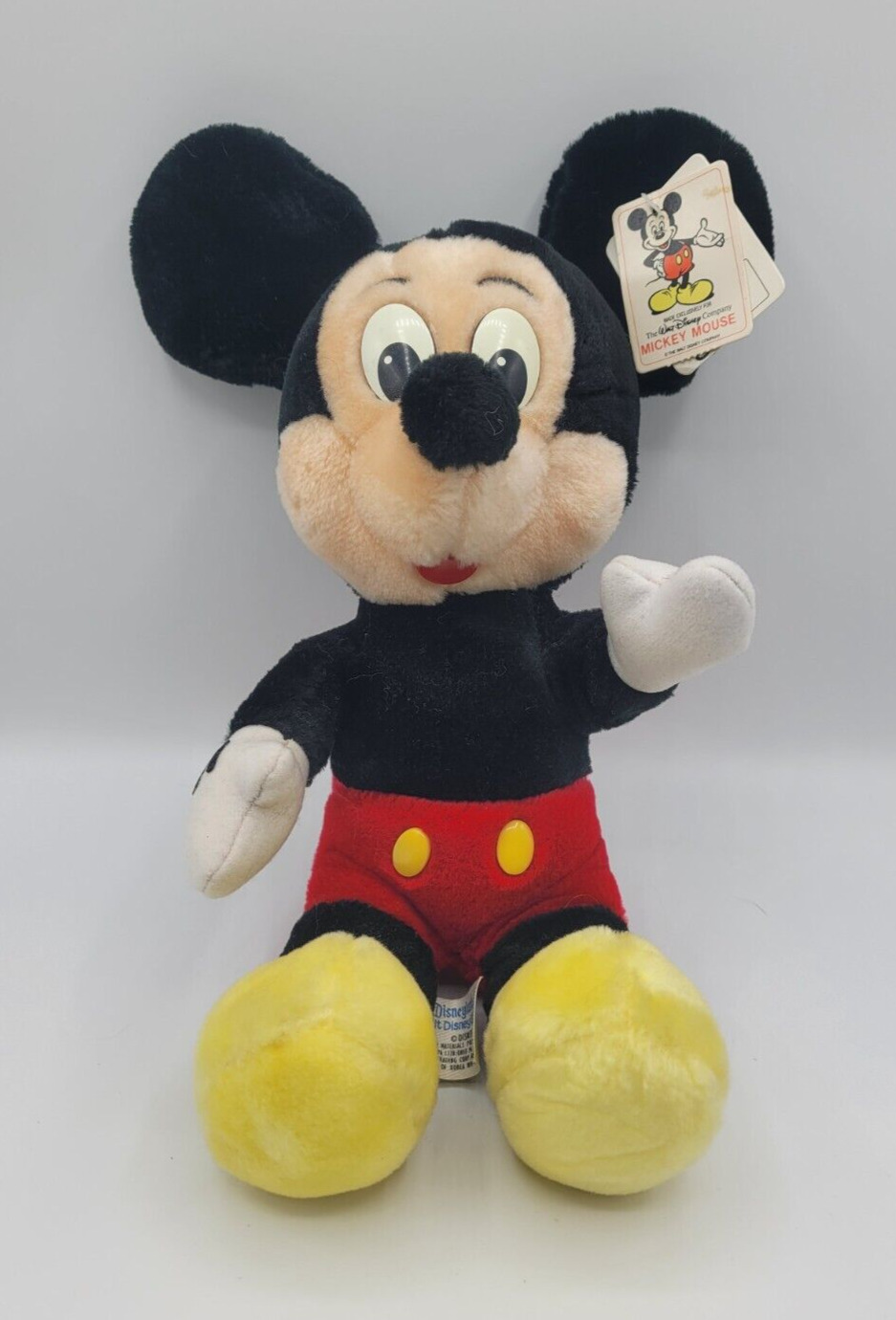 Vintage Walt Disney World Plush Mickey Mouse W/ Tag 11in