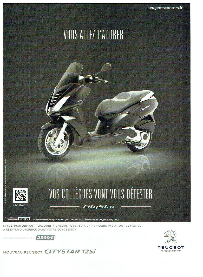 ADVERTISING 066 2011 the scooter Citystar 125i Peugeot scooters 2