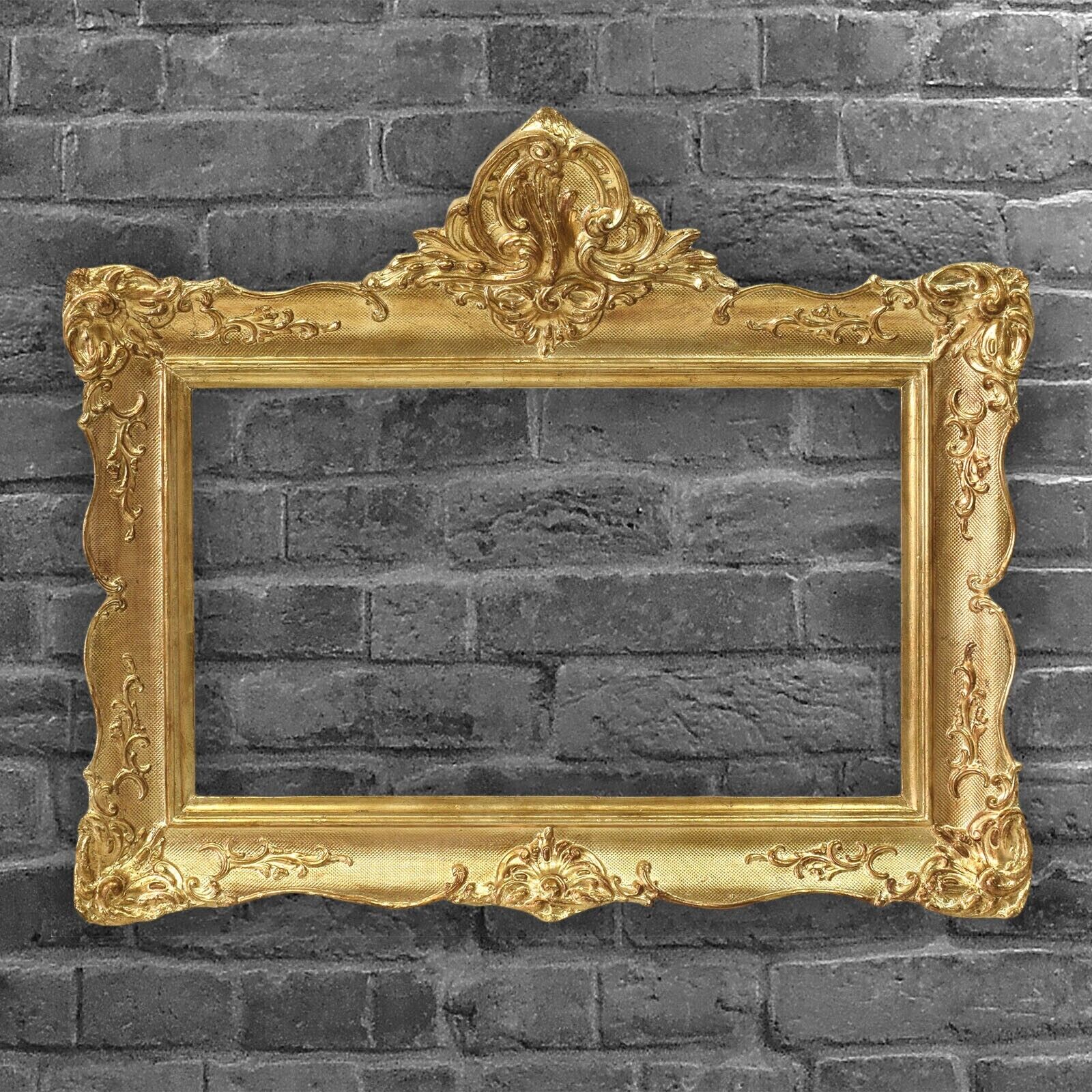 19th century Old wooden picture frame, mirror frame, dimensions: 25 x 14.9 in