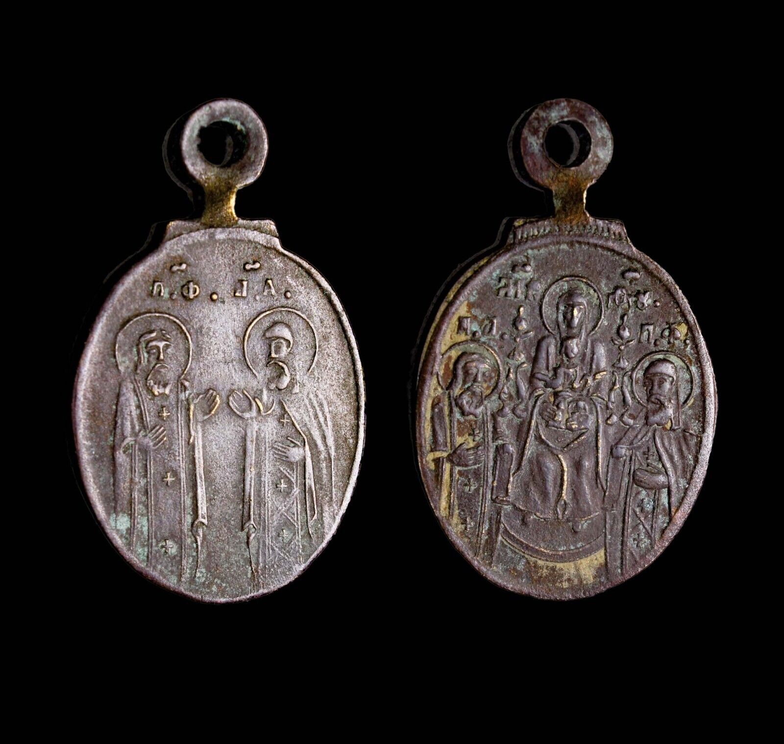 Exceptional Pendant CRUSADER Knight Templar Scene of Christ with Apostles Silver