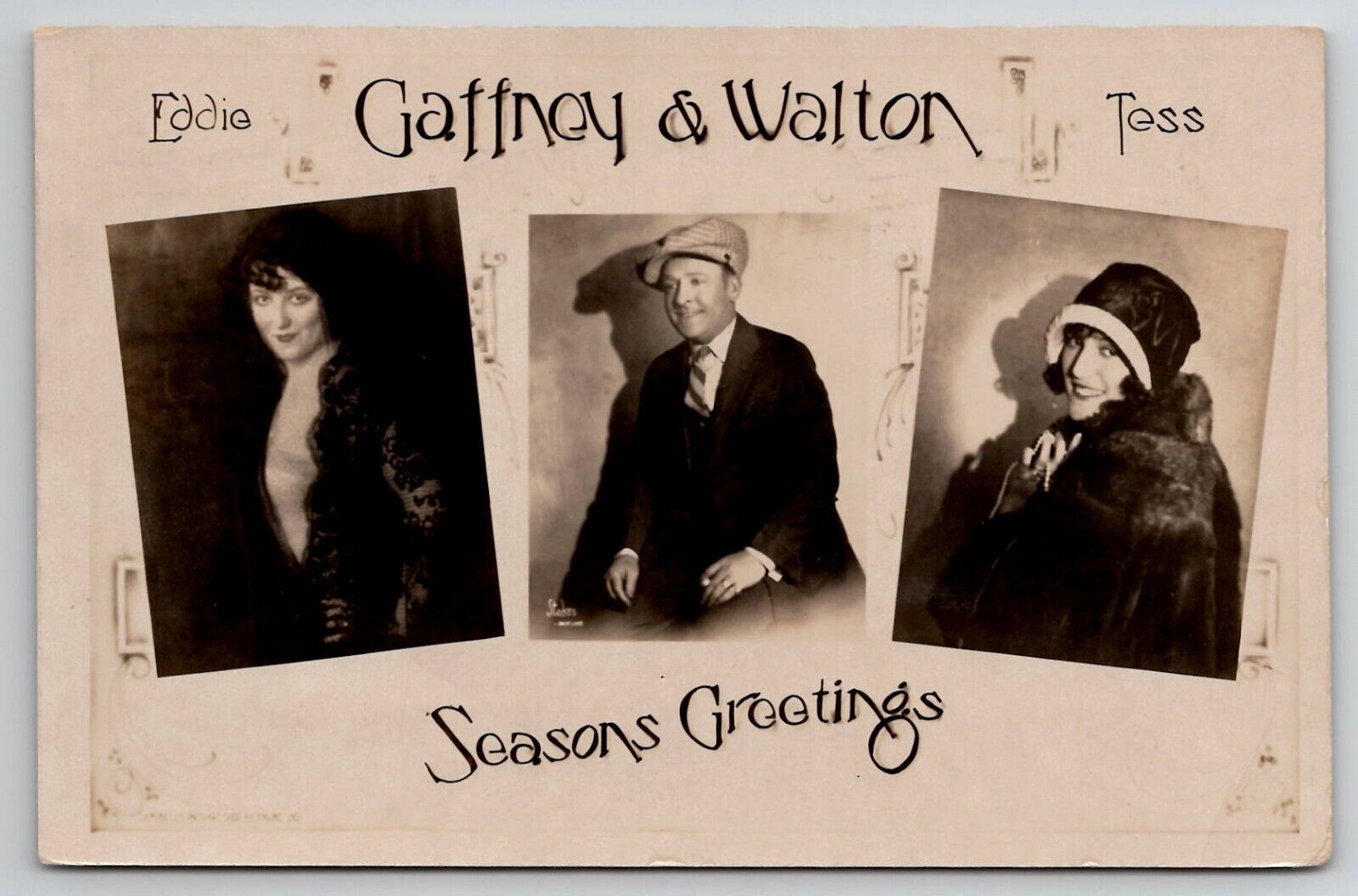 Vaudeville RPPC Gaffney & Walton Pretty Flapper Women Actresses Postcard I23