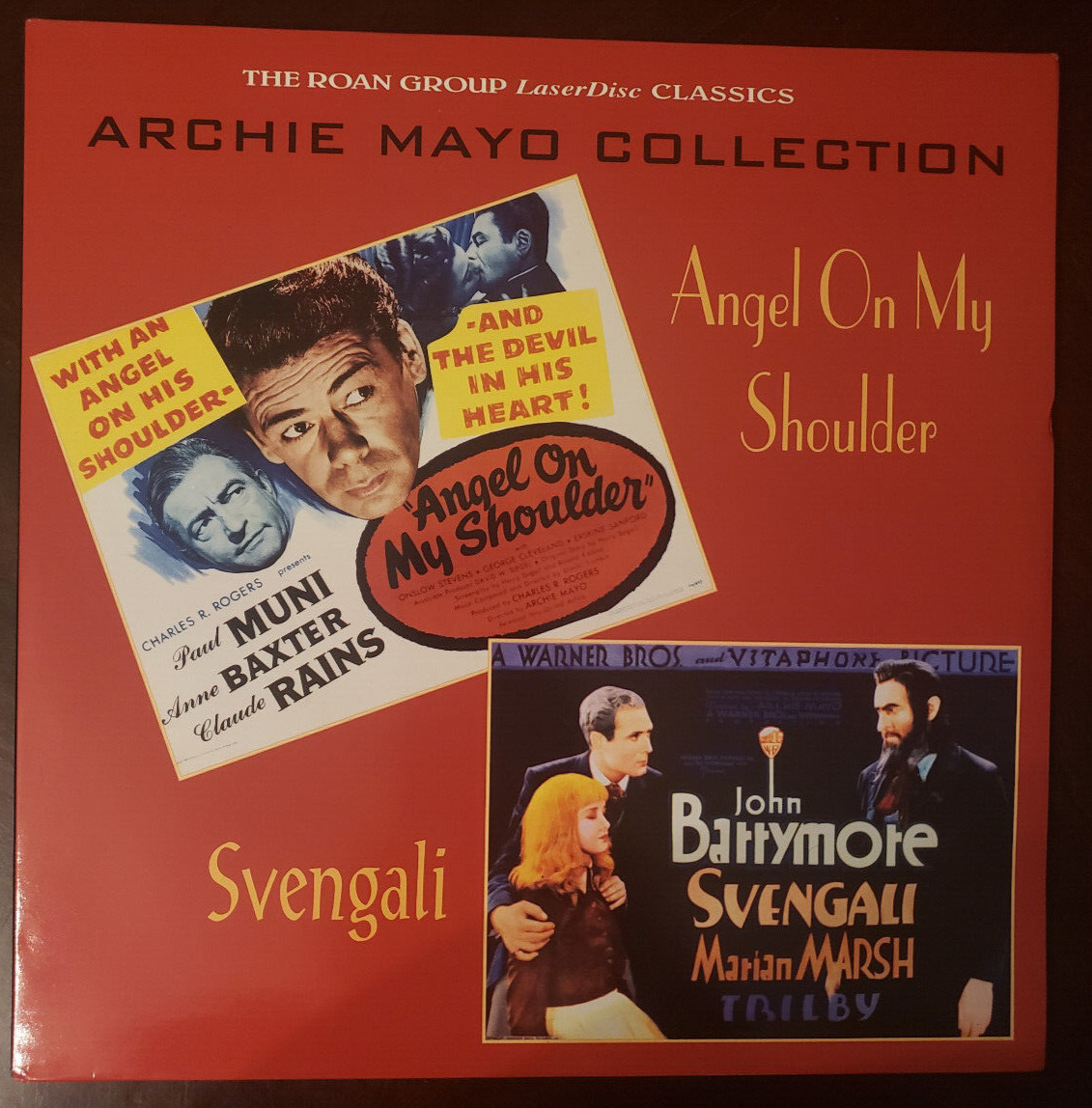 ANGEL ON MY SHOULDER/SVENGALI Double Laserdisc THE ROAN GROUP ARCHIE MAYO 7