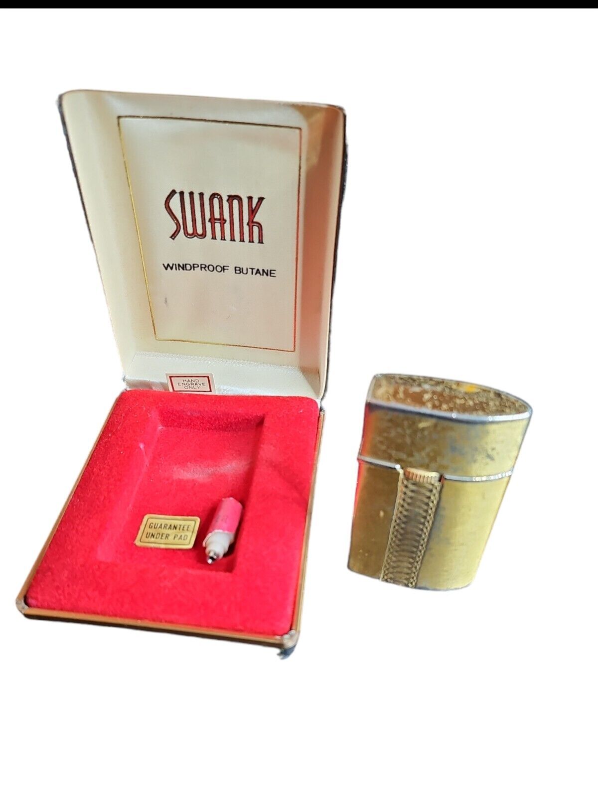 Vintage Swank Windproof Butane Lighter  Still Sparks
