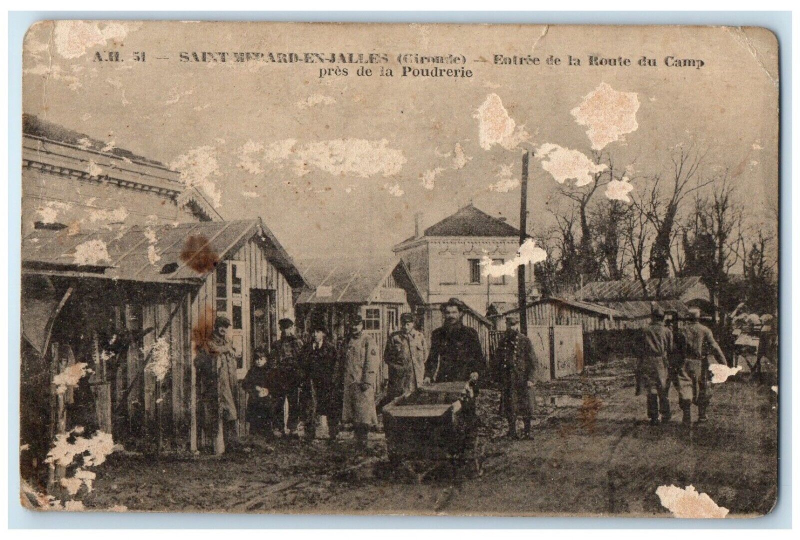 c1910 Entrance From  The Camp Road Saint Merard-En-Jalles France Postcard