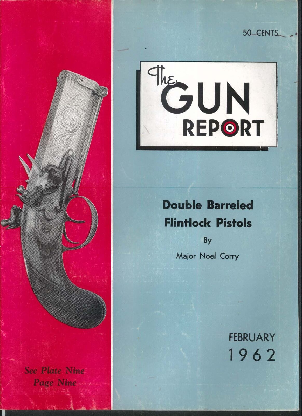 GUN REPORT Double Barreled Flintlock Pistol Browning Bull Run 2 1962