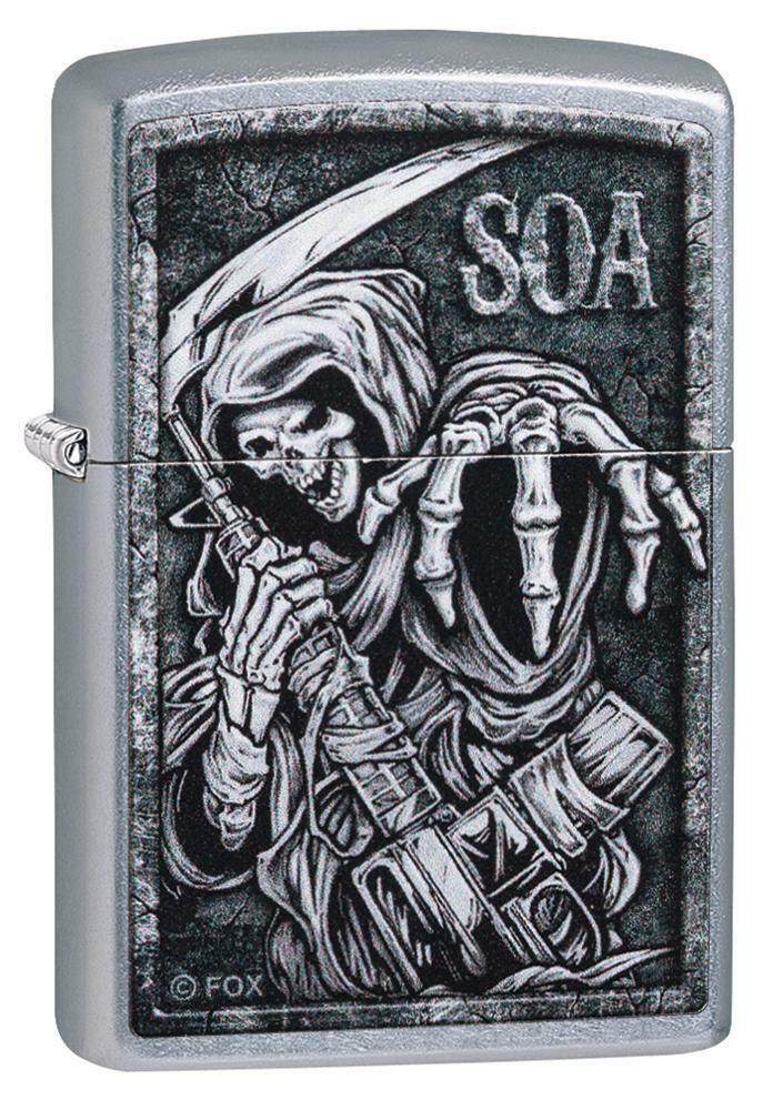 Zippo Sons Of Anarchy Grim Reaper Lighter, SOA, 49004, New In Box