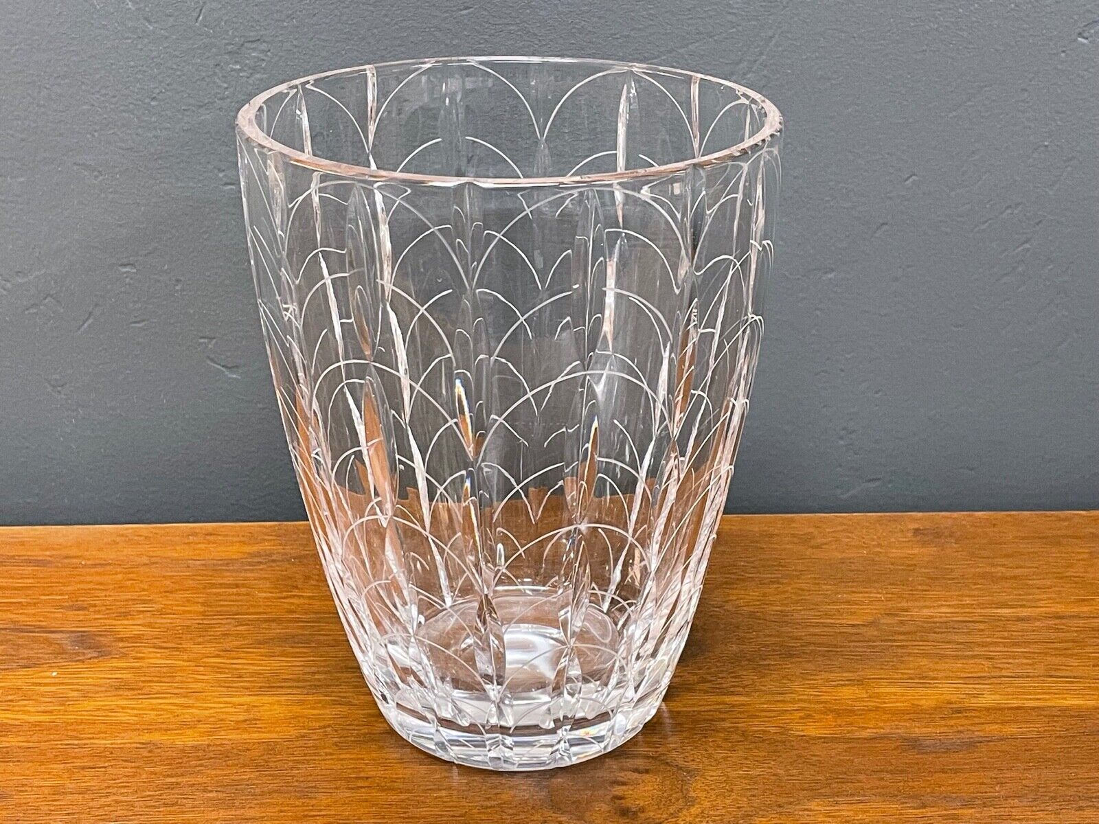 Clyne Farquharson for John Walsh 1930s Art Deco Cut Glass Vase