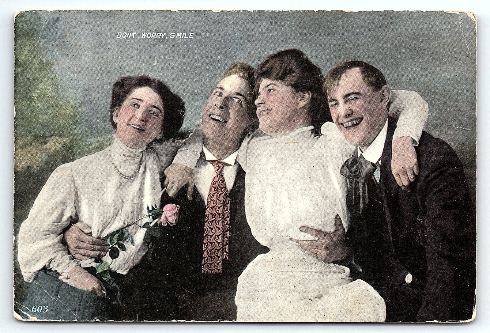 1907 ALTOONA IOWA DON'T WORRY SMILE RARE MURRAY JORDAN PUBLISHER POSTCARD P3681