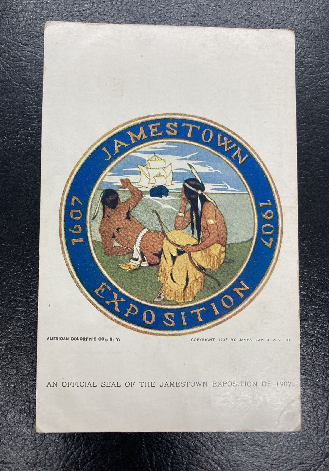 1907 Jamestown Exposition postcard WITH EXPO Unposted Unused