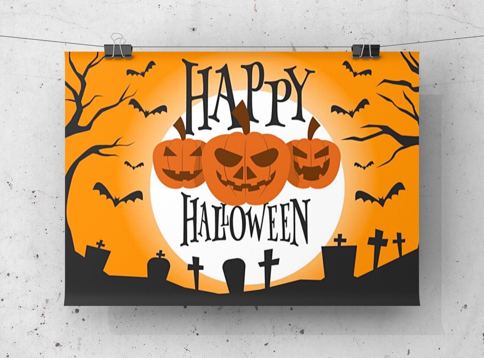 Darknalia | Happy Halloween Horror Poster Print | 17 x 22 | Printed in the USA 