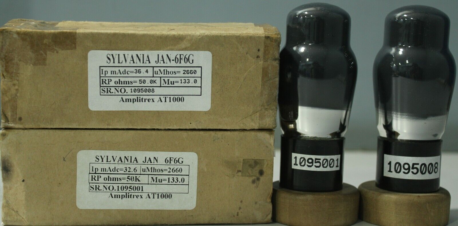 6F6G-JAN VT66A Sylvania NOS NIB Made in U.S.A Amplitrex tested Qty 1 Match Pair