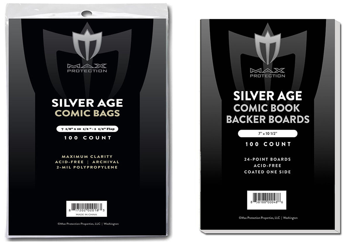 500 Silver Comic Bags and Boards - NEW - Max Industry Standard Archival