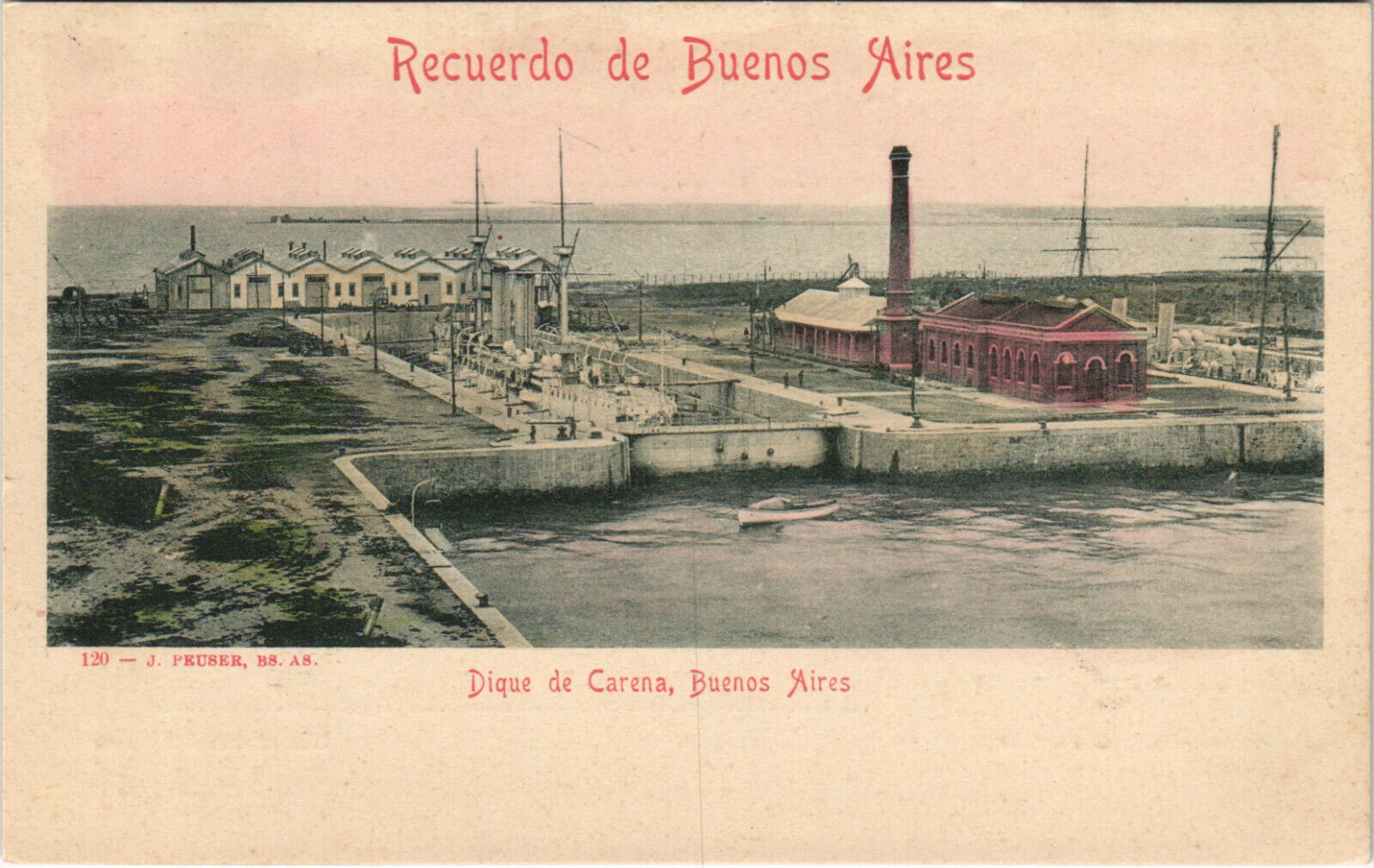 ARGENTINE PC, HULL DAM, BUENOS AIRES, Vintage Postcard (B42039)