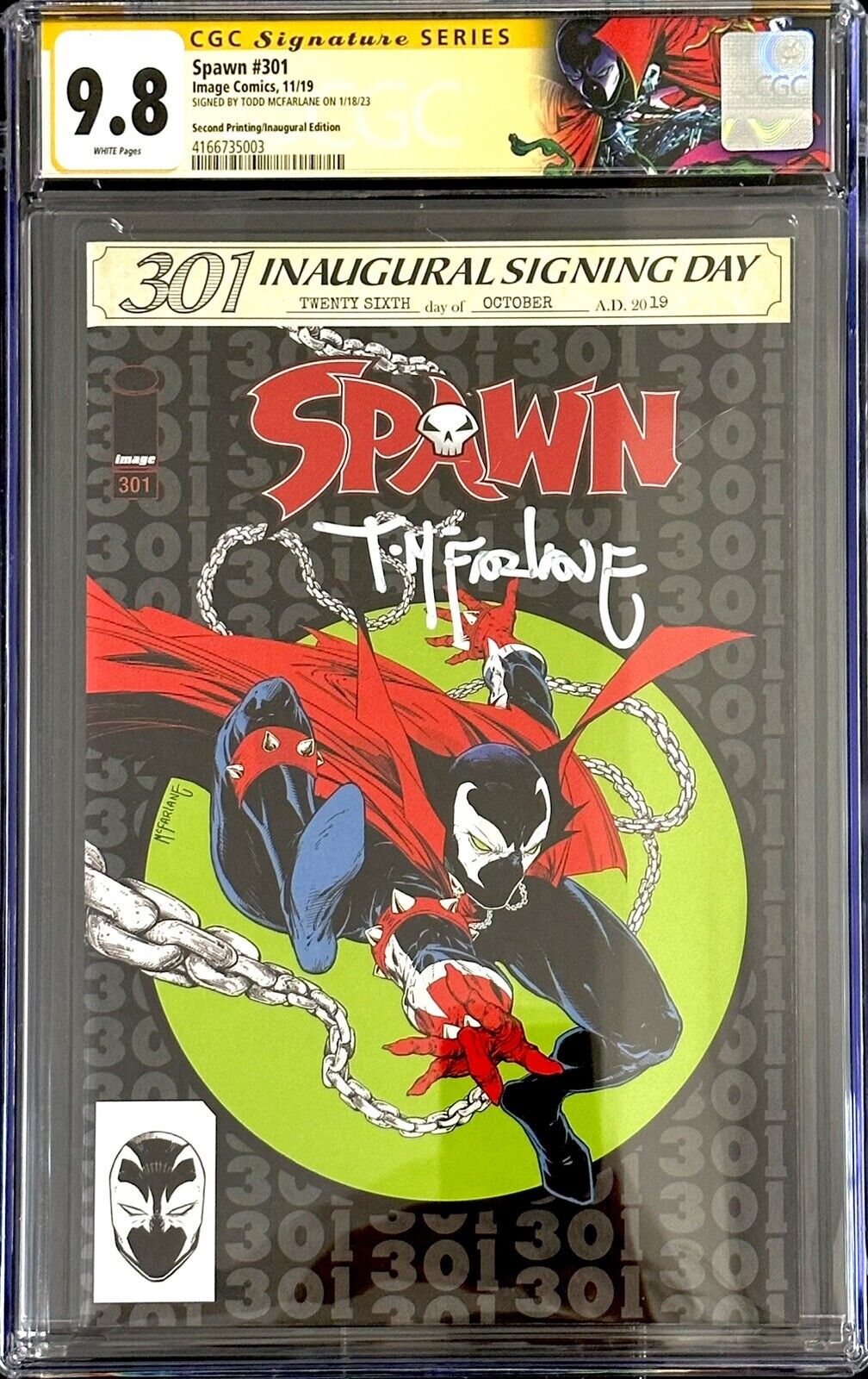 Spawn #301 Alamo Drafthouse Exclusive CGC SS 9.8 Signed Todd McFarlane LE 1000
