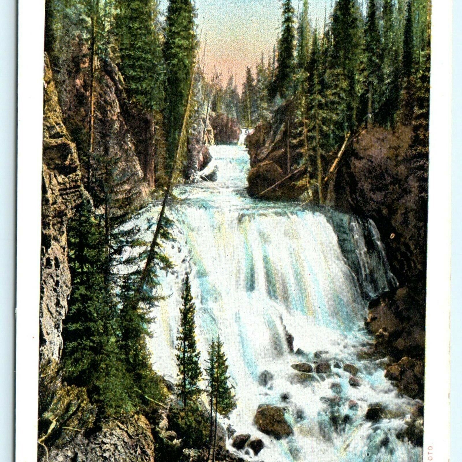 1920s Yellowstone Needle Kepler Cascade Firehole Haynes Photo Postcard WY A32