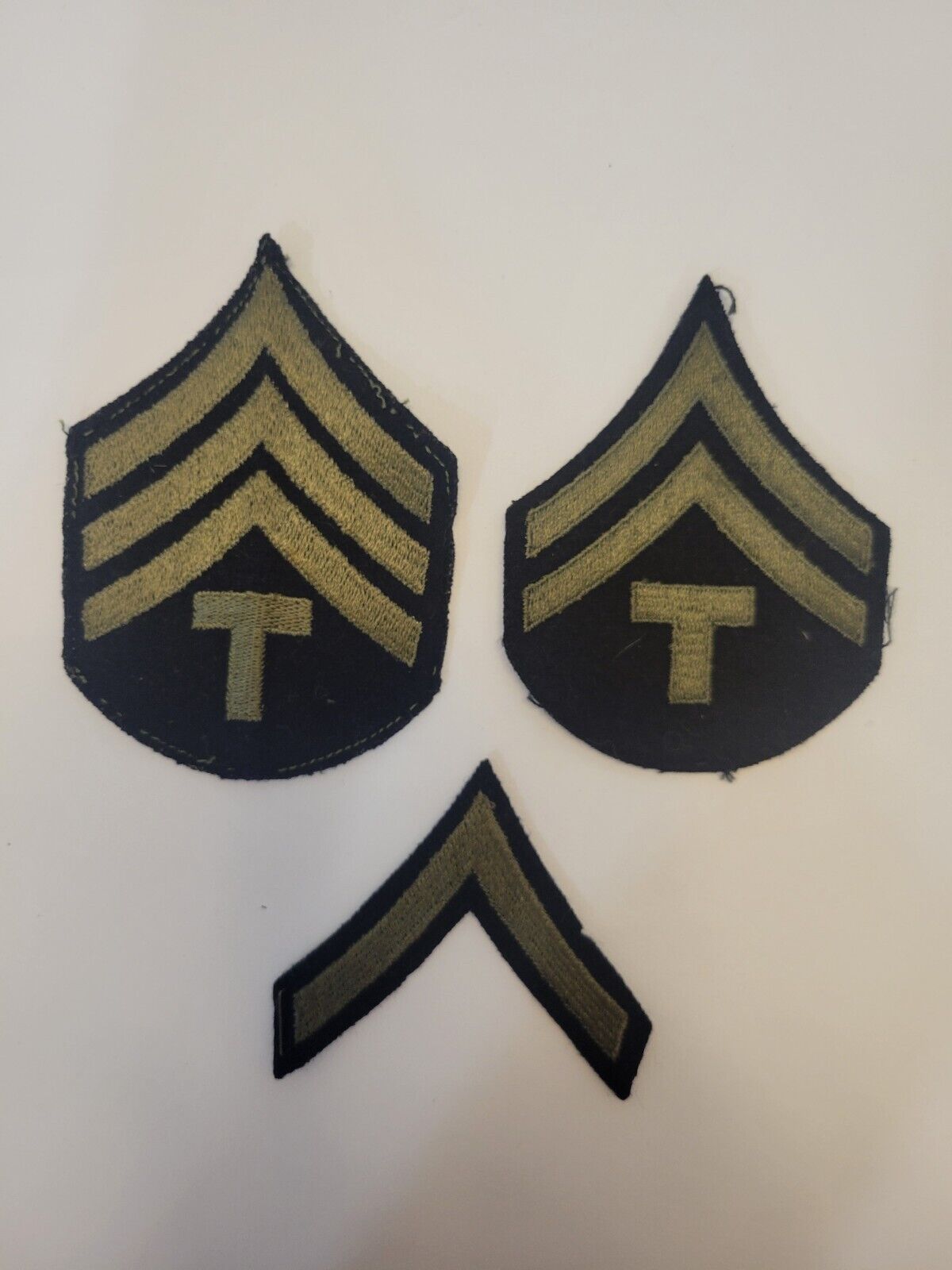 WWll U.S.Army Sergeant Tech , Corporal Tech ,Private  Strips