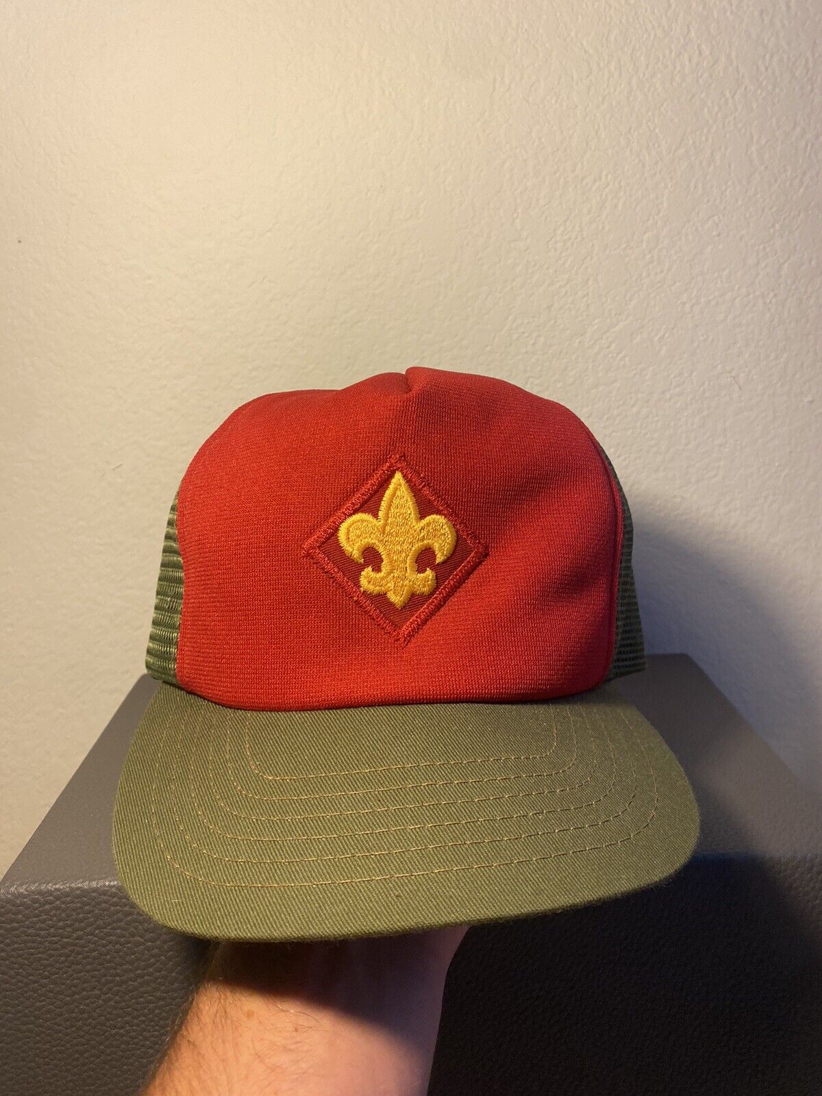 Vintage 80's Boy Scouts Snapback Trucker Hat  Adjustable One Size Fits All