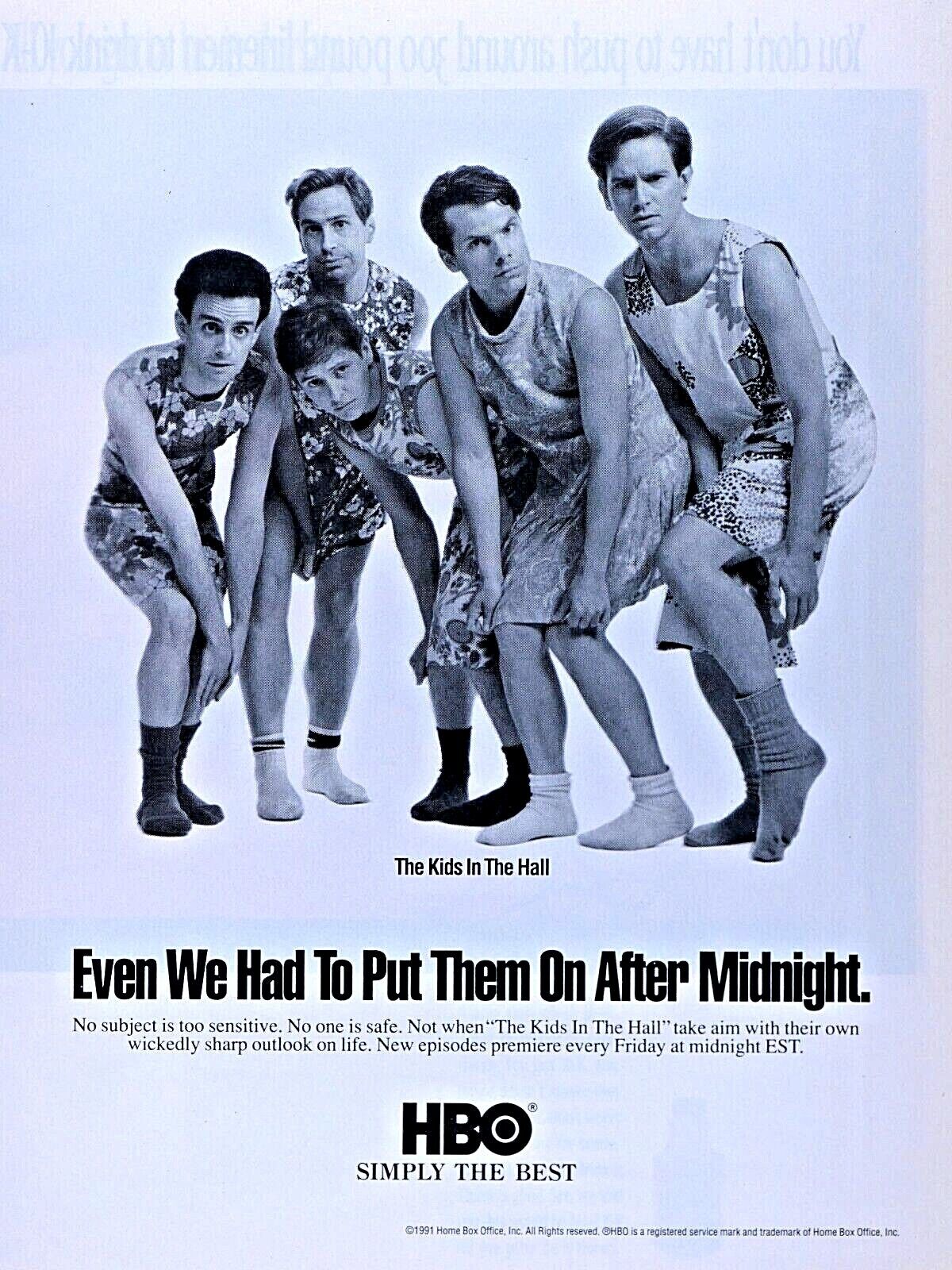 The Kids In The Hall Vintage 1991 HBO Original Print Ad 8.5 x 10.5
