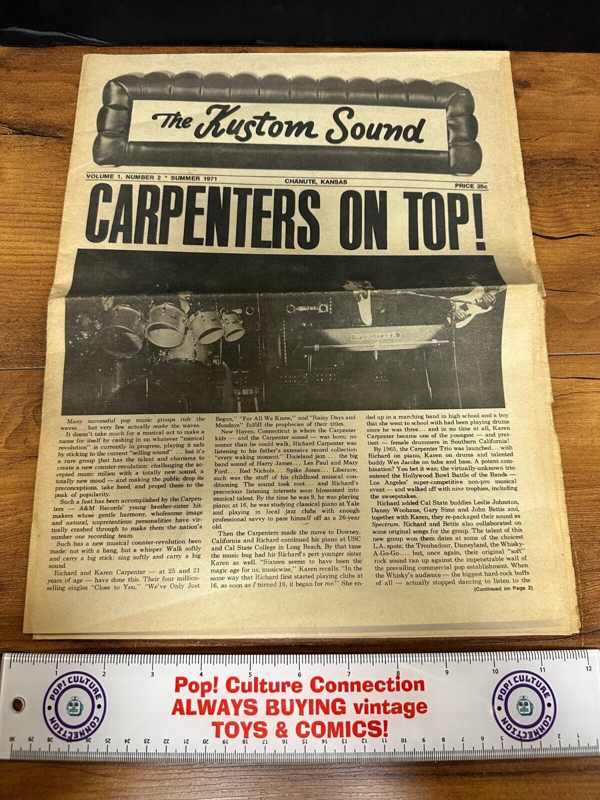 Vintage 1971 Rare The Kustom Sound Kustom Kats Newspaper Amps Issue 2 WOW