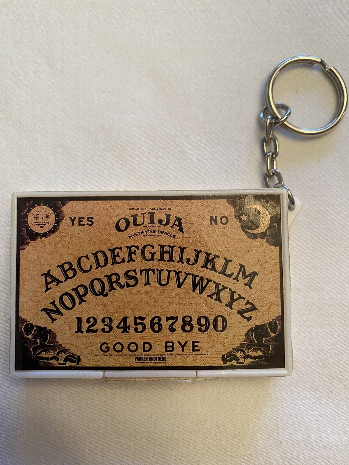 Basic Fun Hasbro Ouija Board Keychain 1998 Miniature w/Planchette 
