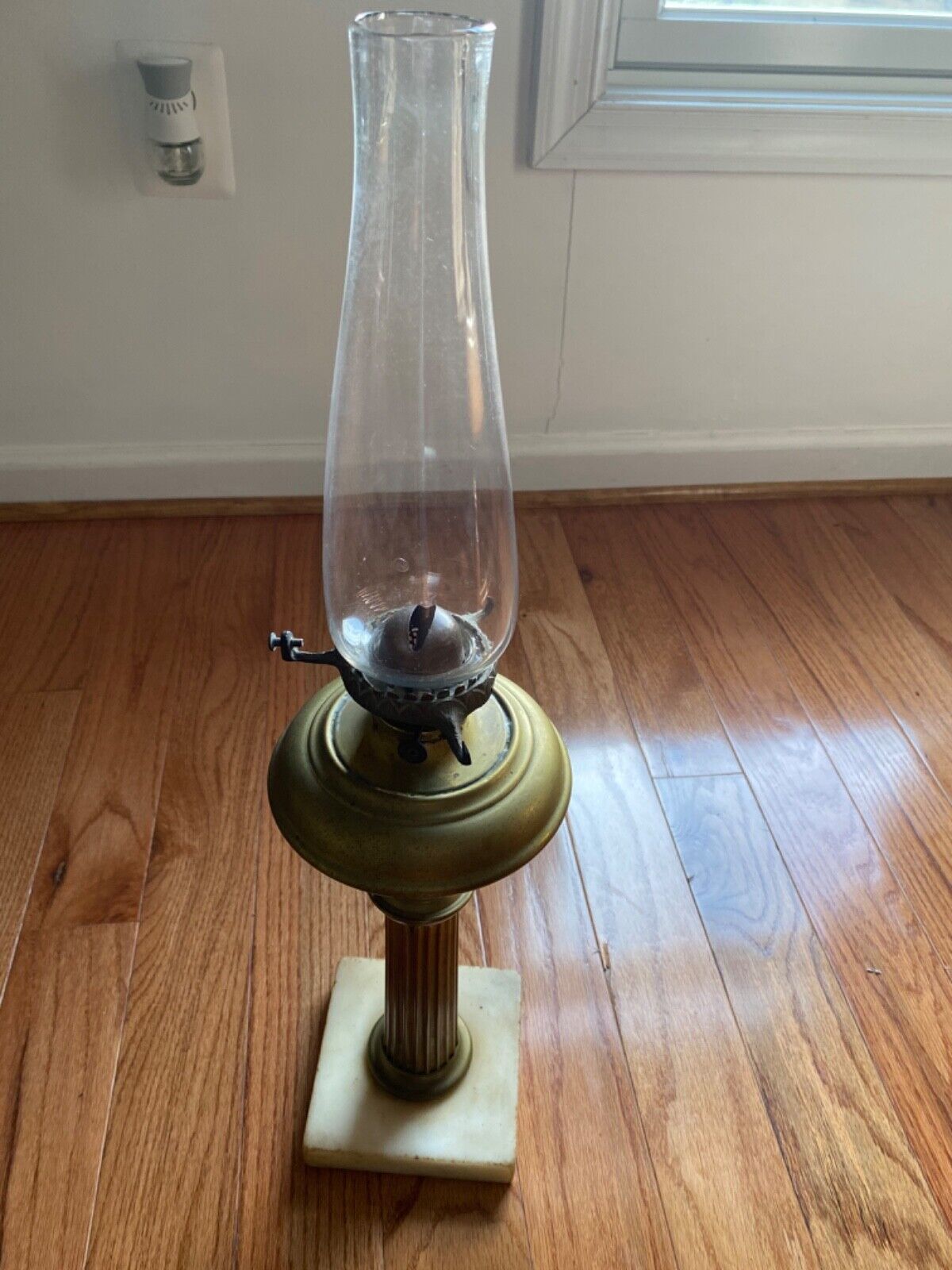 Antique Brass Oil Lamp Signed Cornelius & Co.