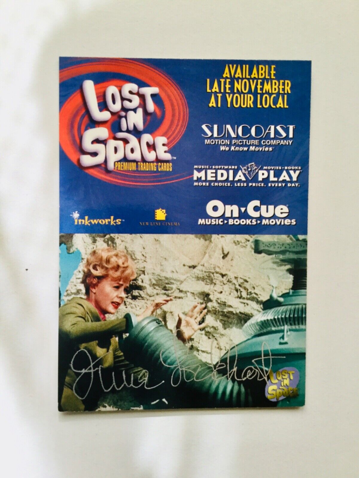 Lost in Space TV show June Lockhart rare signed In Person card w/COA.