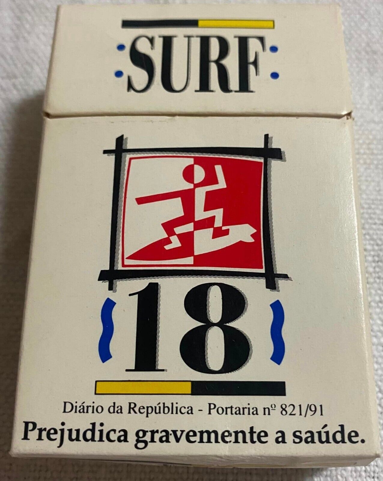 Vintage Surf 18 Filter Cigarette Cigarettes Cigarette Paper Box Empty Cigarette
