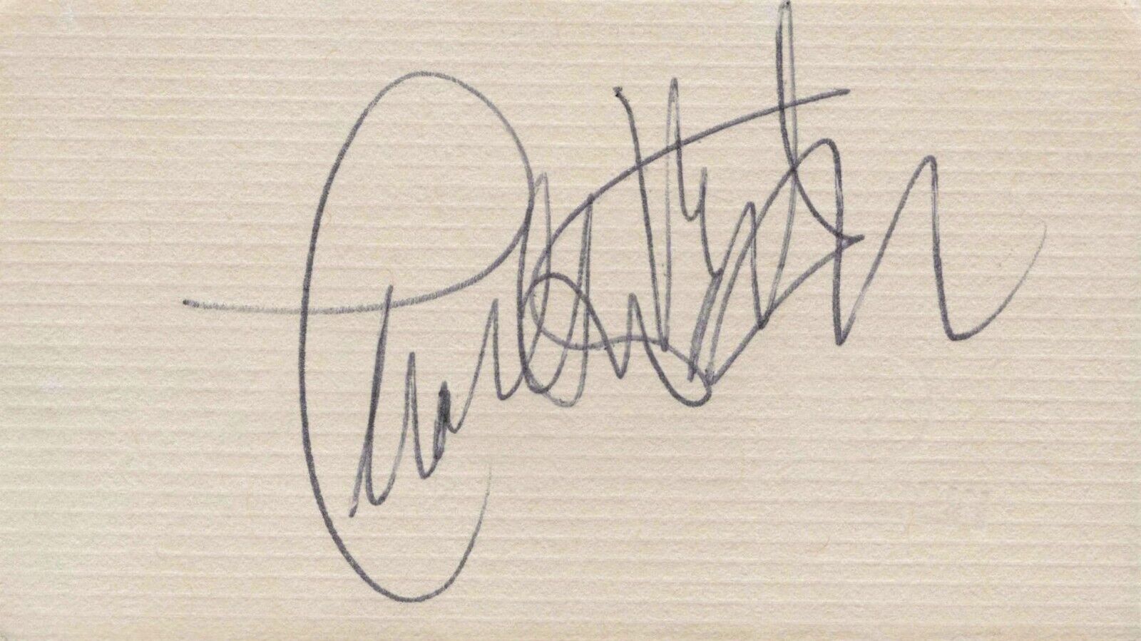 Charlton Heston Signed Autographed 2x3.5 Business Card