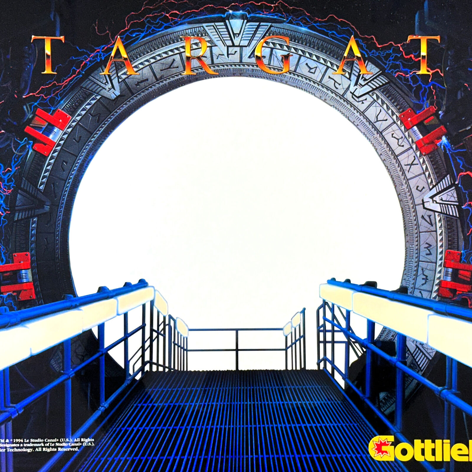Gottlieb Stargate Pinball Machine Game Backglass Translite NOS ORIGINAL