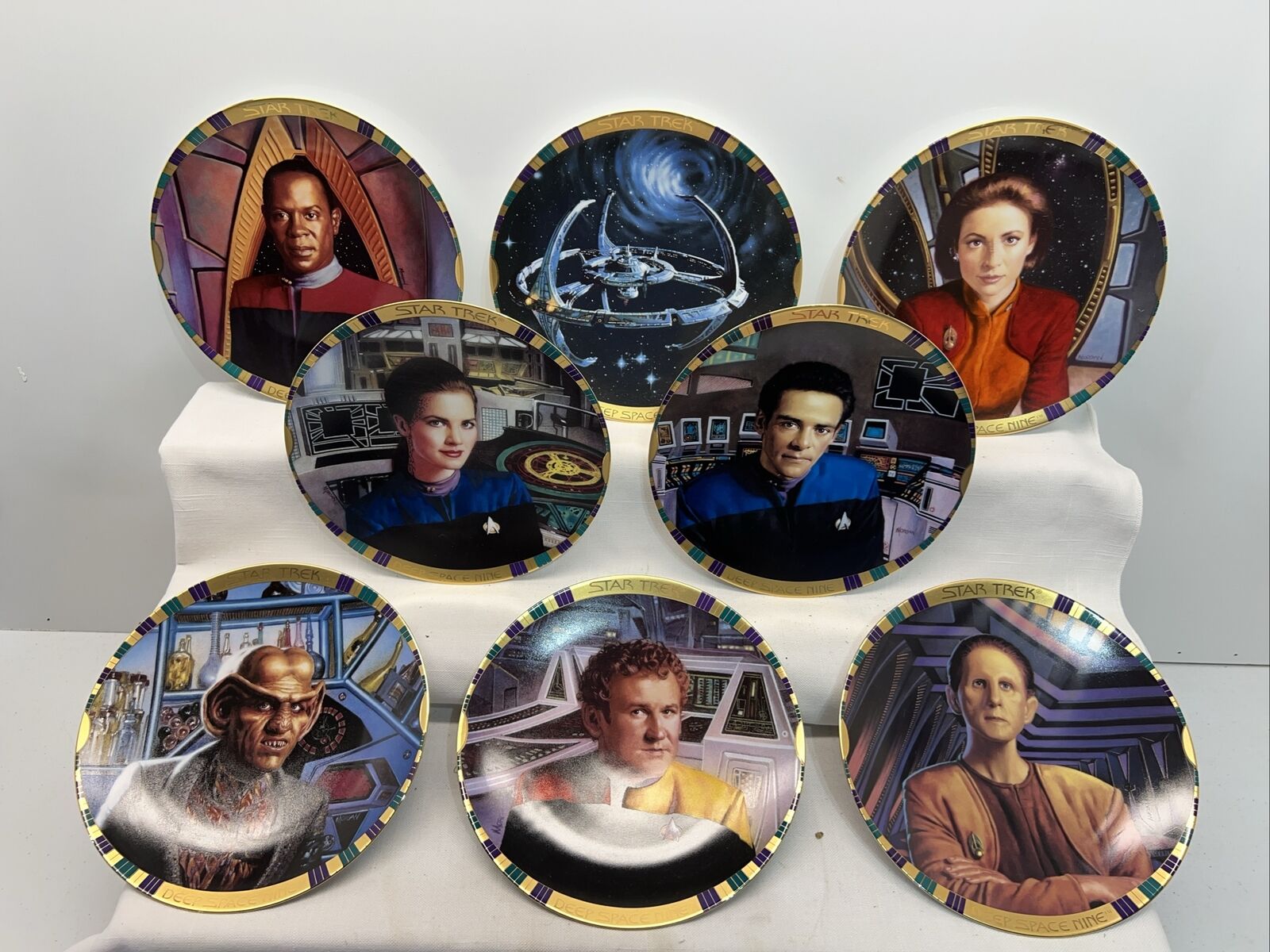 Vtg 1993 Hamilton Collection Star Trek DEEP SPACE NINE Plates COMPLETE SET OF 8