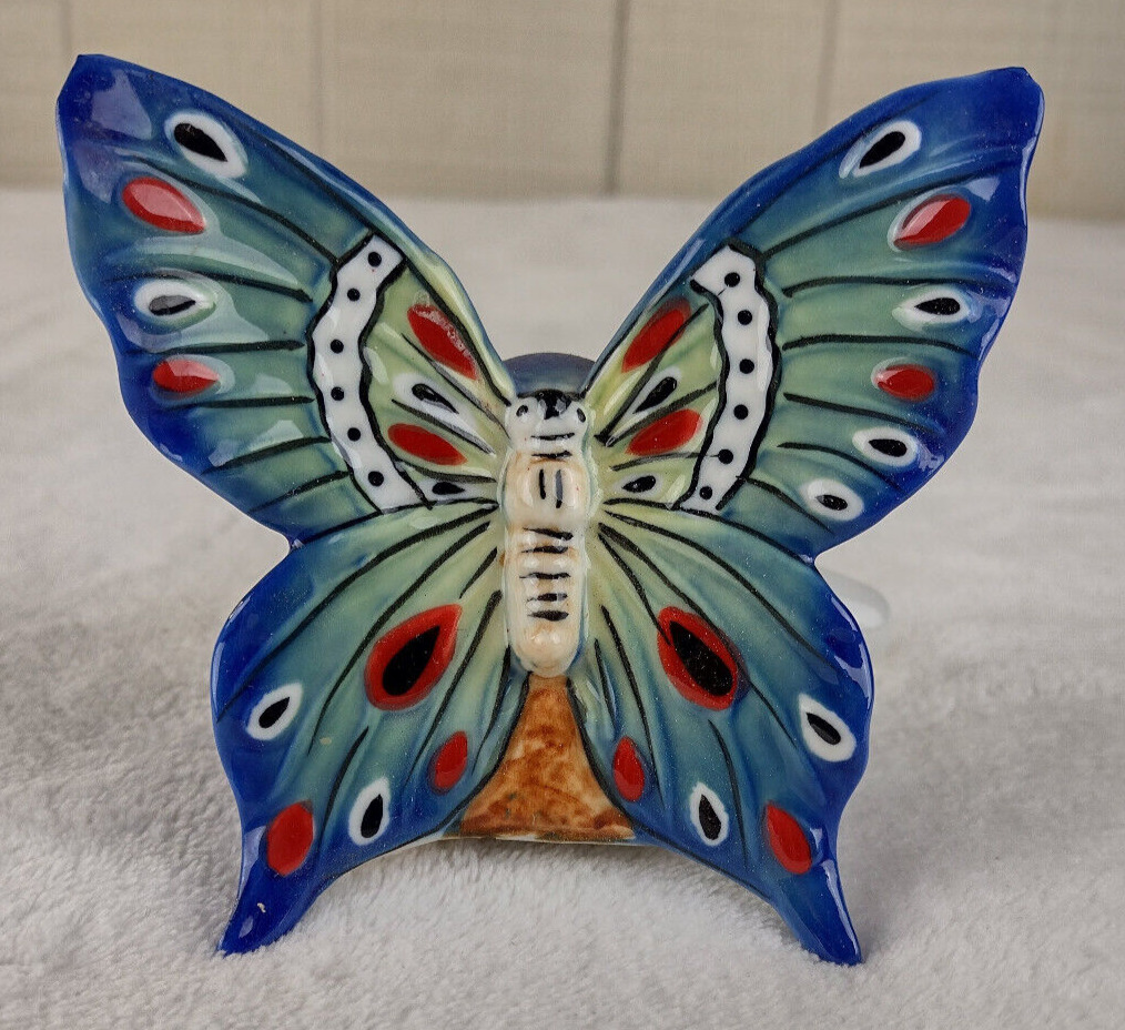 Vintage Ganz Ceramic Butterfly Night Light Includes Bulb Works Nightlight