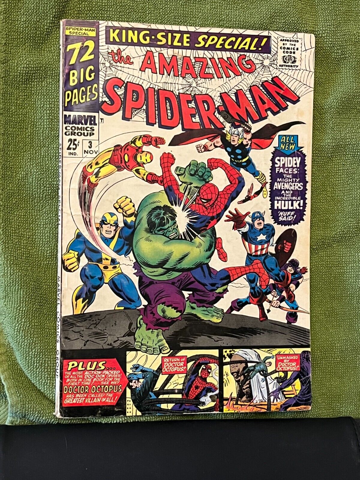 AMAZING SPIDER-MAN KING SIZE SPECIAL 3 NICE VG COPY GREAT GLOSS WOW MAKE OFFER