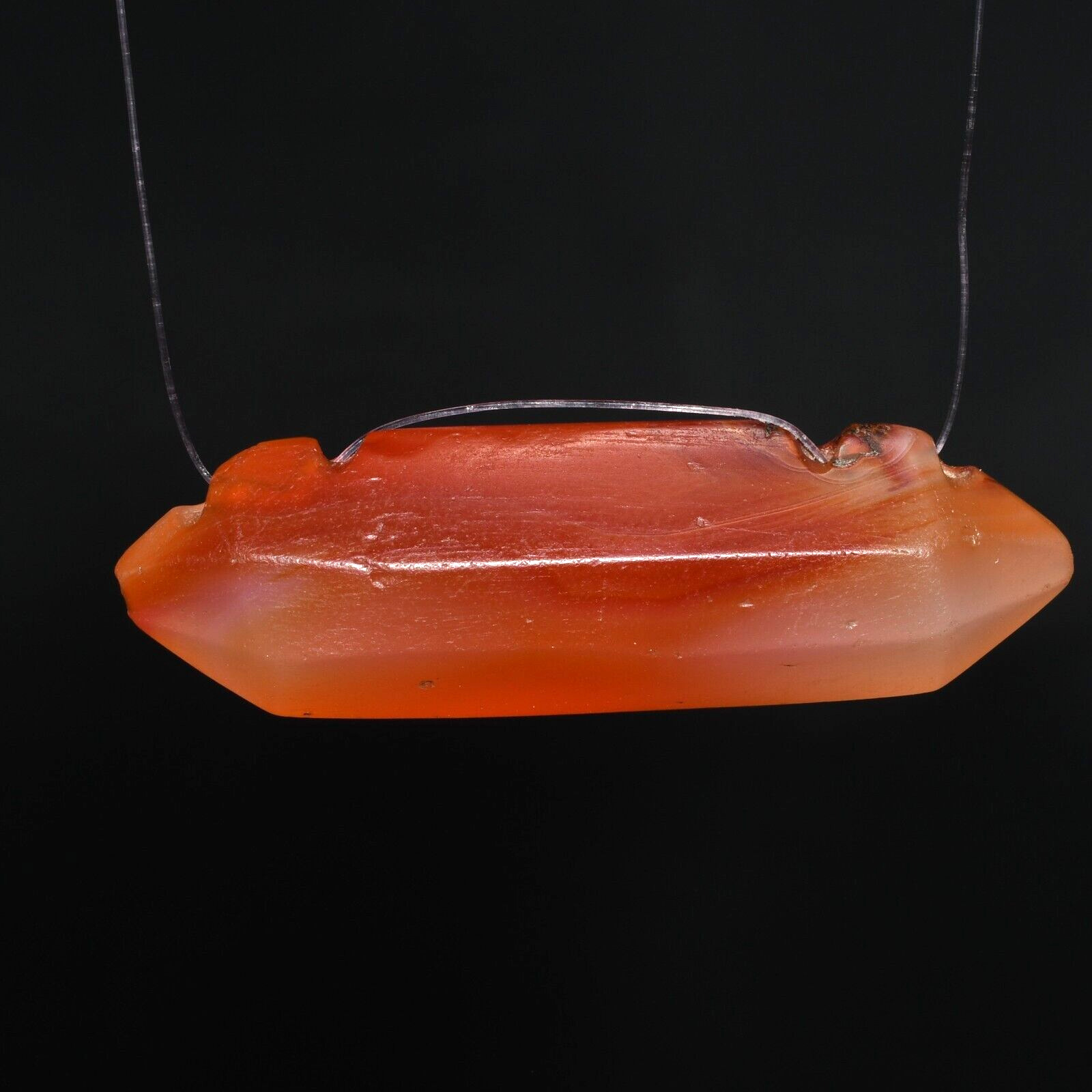 Large Ancient Islamic Carnelian Stone Bead Amulet Pendant in Perfect Condition