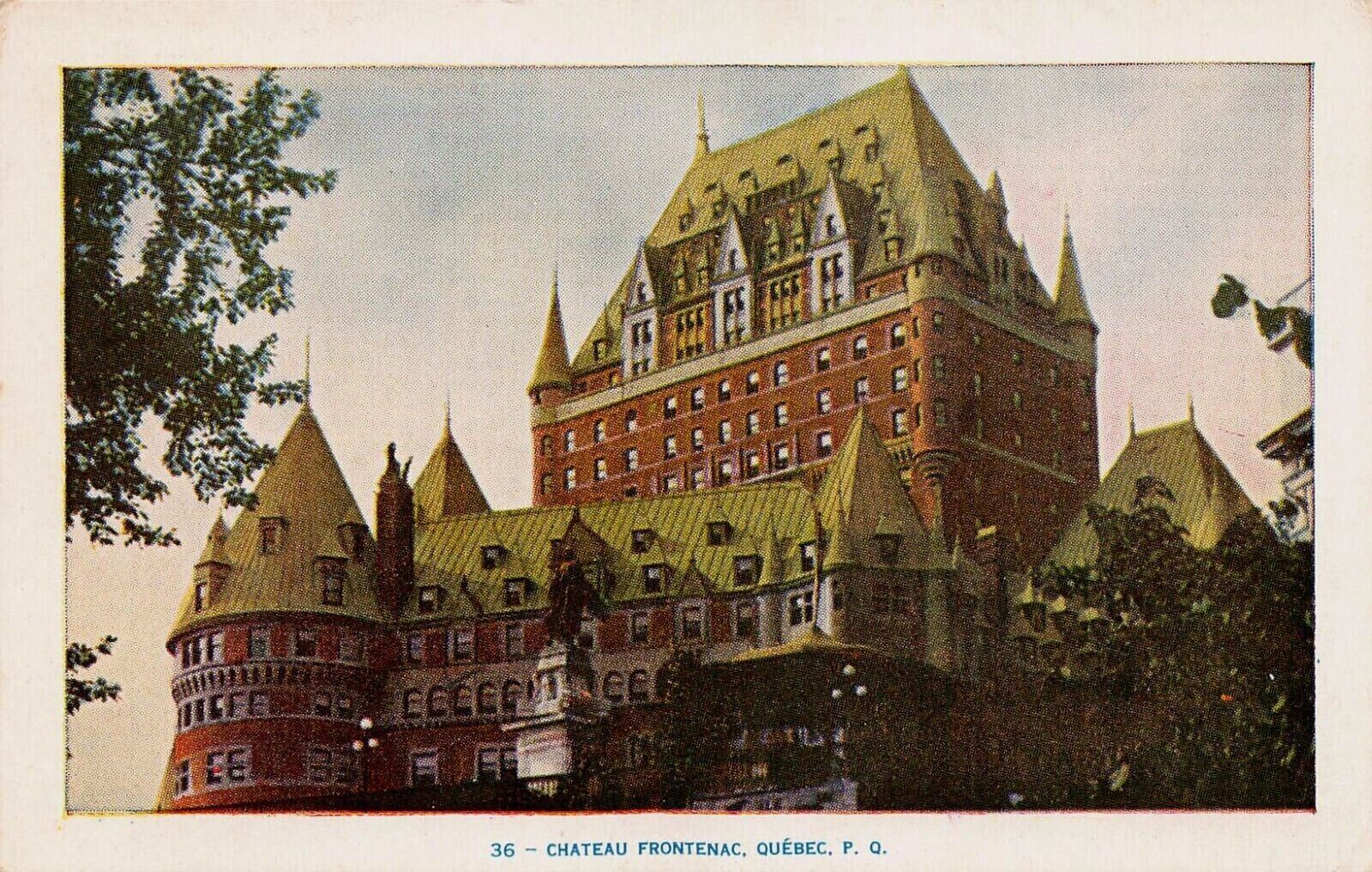 Chateau Frontenac, Quebec City, Quebec, Canada, Early Postcard, Unused