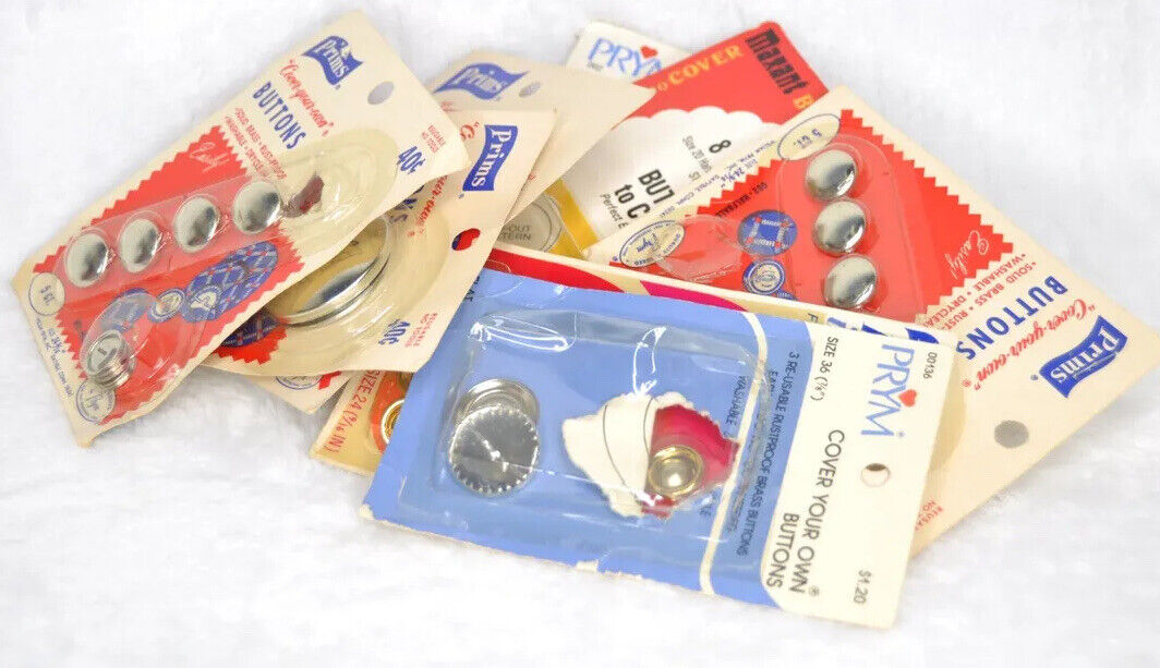 Vintage Prims Cover-your-own Buttons Mixed Lot Vintage Maxant Buttons to Cover