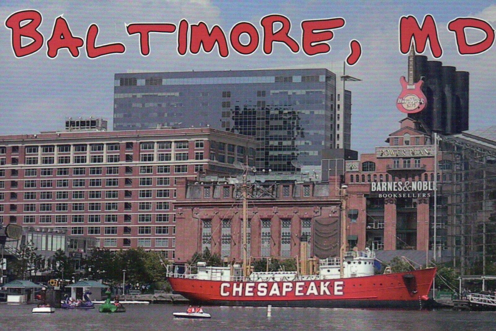 Lightship Chesapeake Baltimore Maryland Lighthouse Ship Hardrock Cafe - Postcard