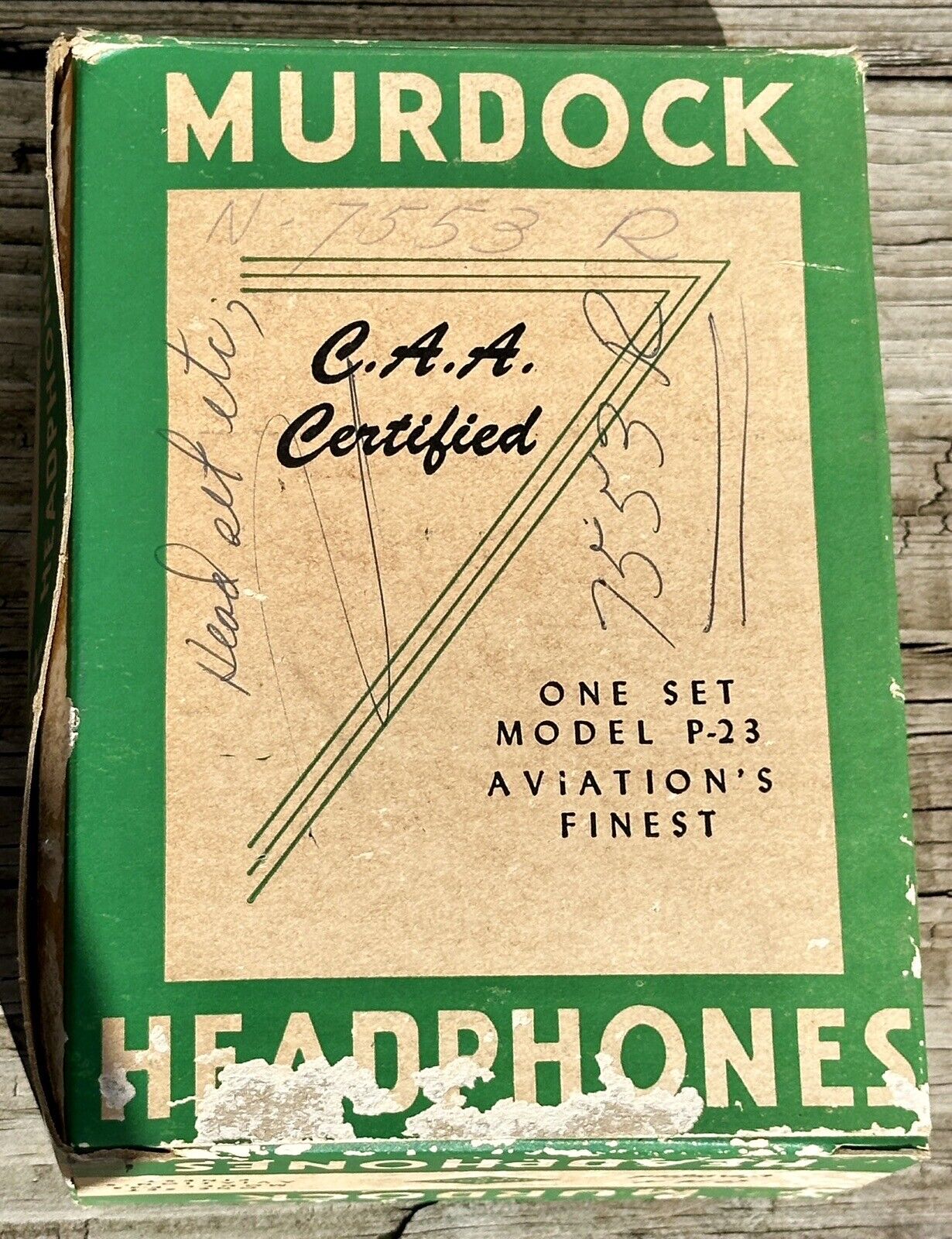 Murdock Aviation’s Finest Headphones C.A.A. Certified P-23 W/ 3.5mm Jack & Box