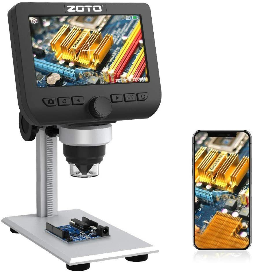 LCD WiFi Digital Microscope 4.3inch LCD 1080P Full HD Wireless Magnifier US