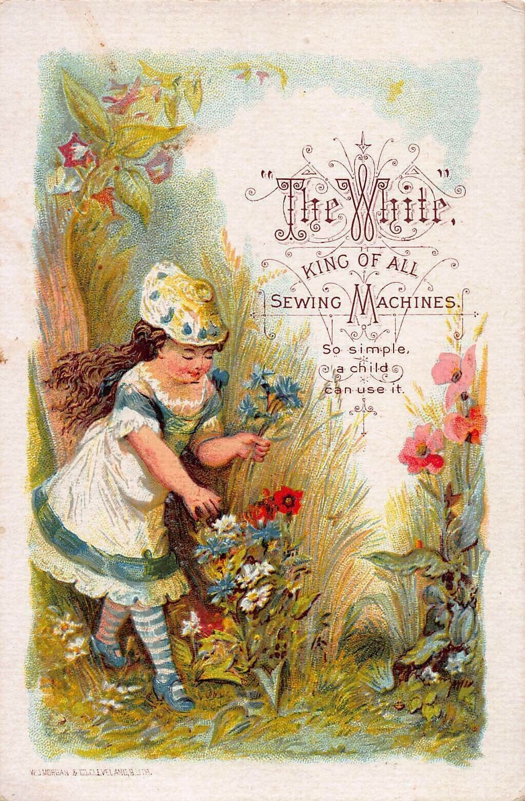 The White, King of All Sewing Machines, 19th Century Trade Card
