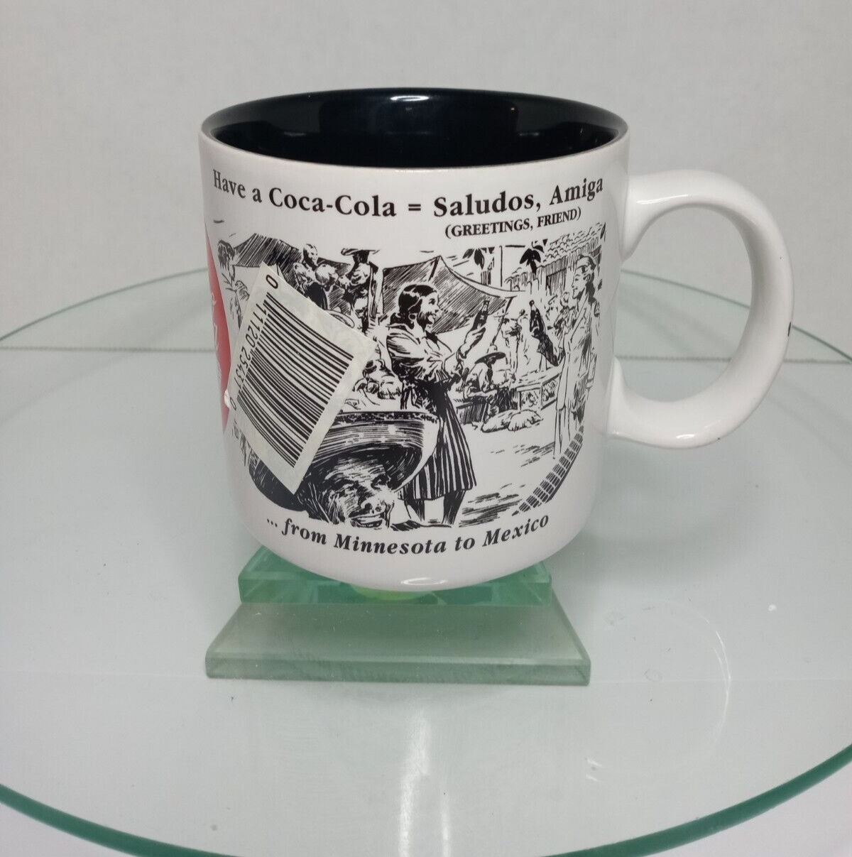 New Coca Cola Coffee Mug Black White 1943 Newspaper Advertisement Collectible