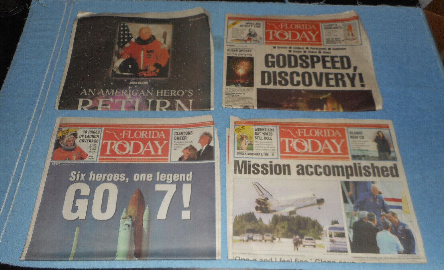 Florida Today Newspapers Oct Nov 1998 John Glenn Astronaut STS-95 Space Shuttle