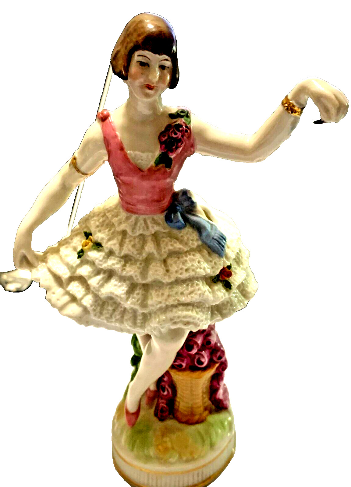 Vintage Volkstedt Germany Ballerina Porcelain Figurine