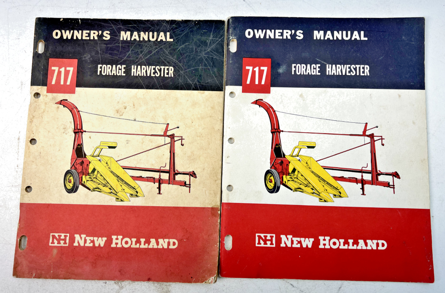 Vintage New Holland 717 Forage Harvester Owner\'s Manuals - Lot of 2