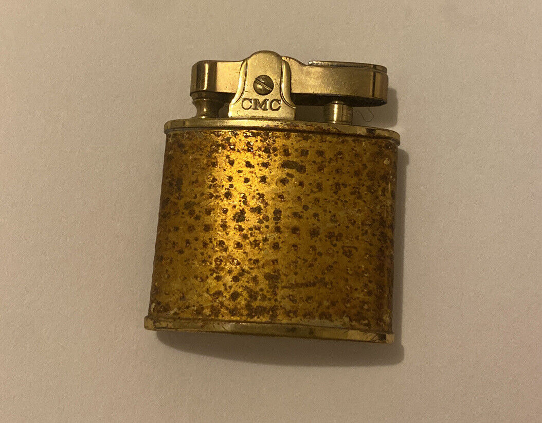 CMC Gold tone art deco continental lighter