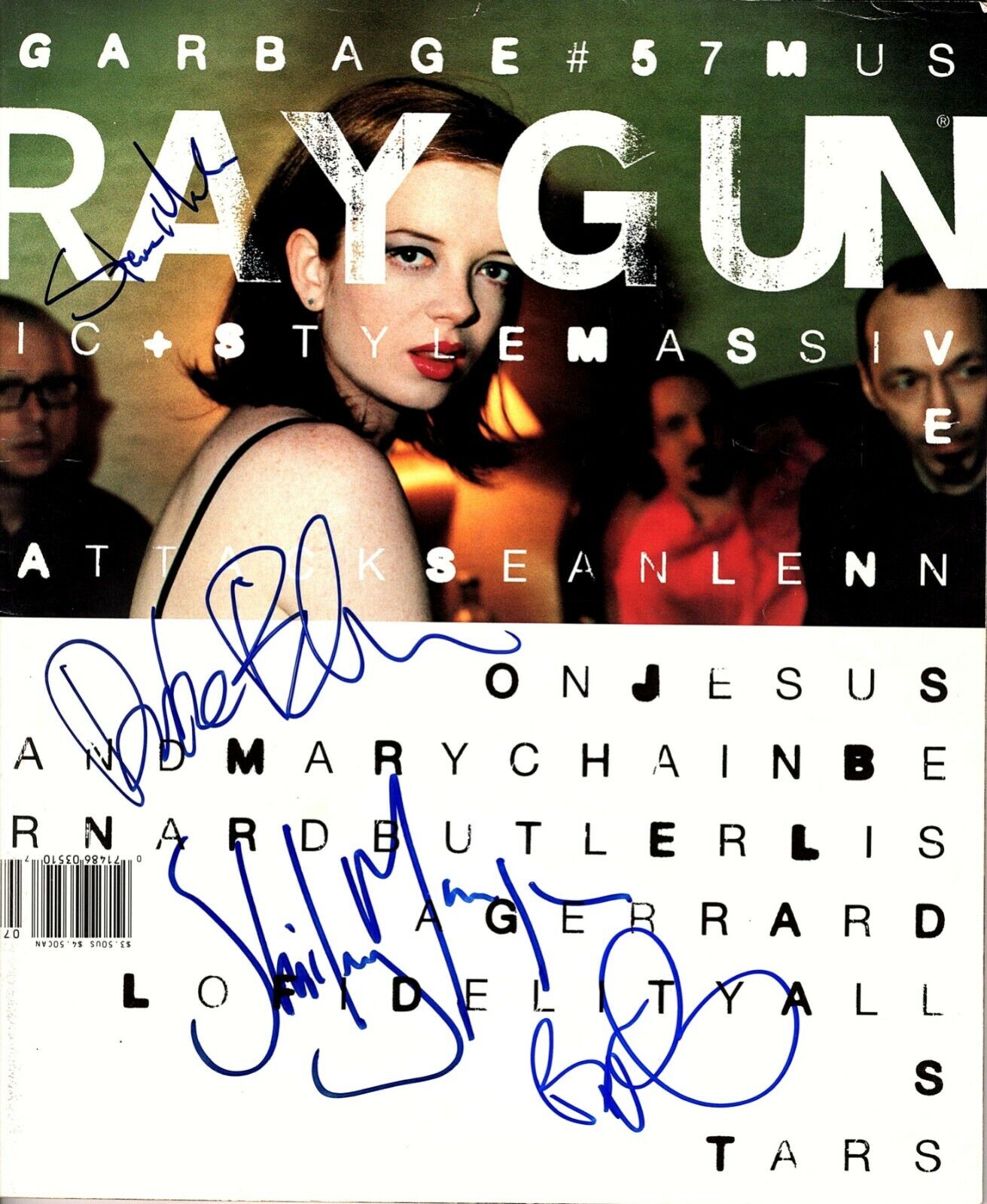 GARBAGE Band Shirley Manson +3 Signed Autographed RAY GUN Magazine JSA #DD63055