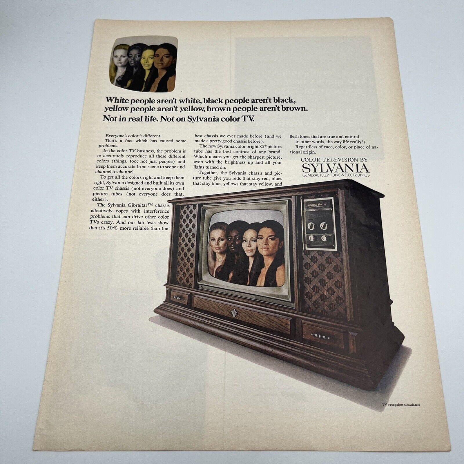 1969 Sylvania Color Television Vtg Print Ad 10\