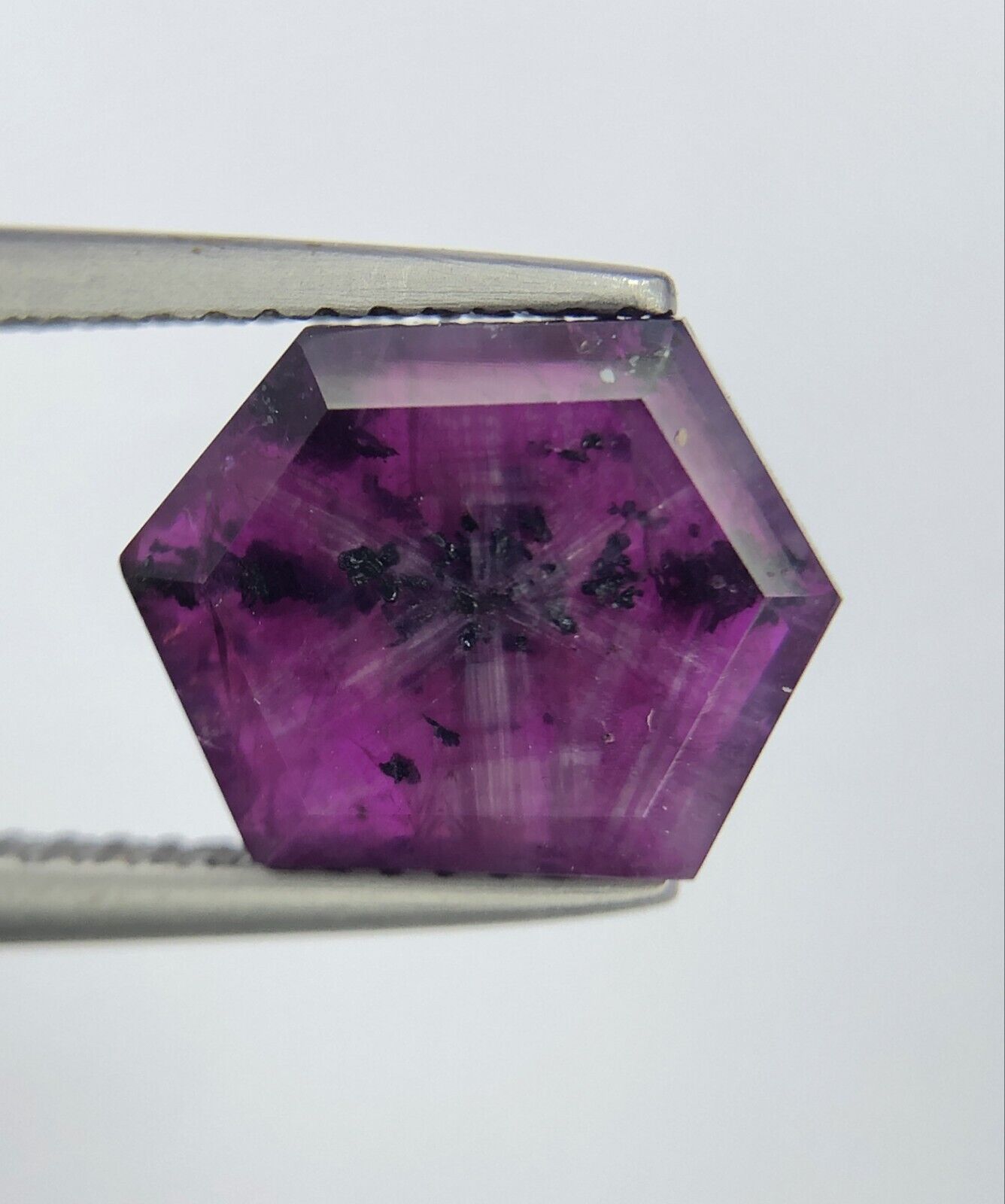 4.40 Carat. Ruby Trapiche Corundum Star Polished Crystal from Kashmir Pakistan